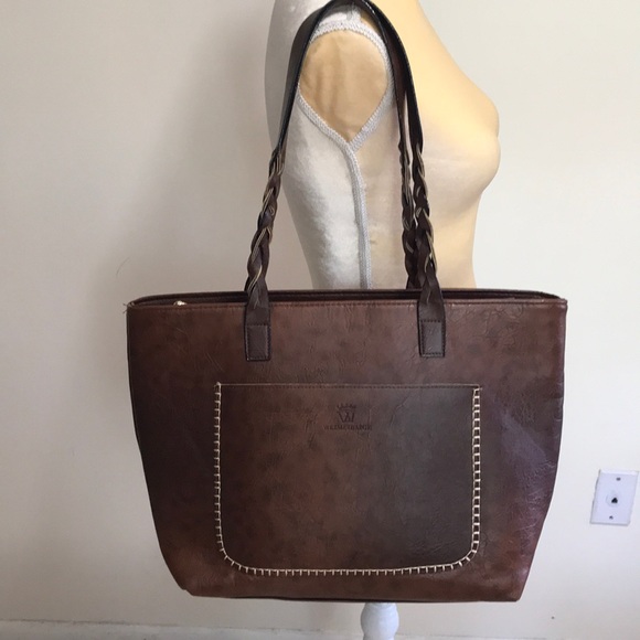 Weimeibaige Handbags - Weimeibaige Vegan Leather Tote